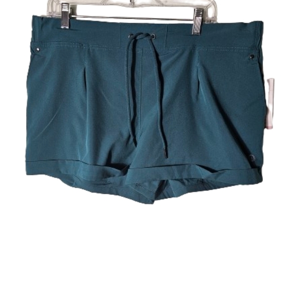 Mondetta Tie Front Short Atlantic Deep Color Women's Plus Size 2XL NWT - Picture 1 of 11